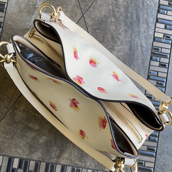 Coach Hallie Shoulder Bag With Pop Floral Print - Picture 4 of 16